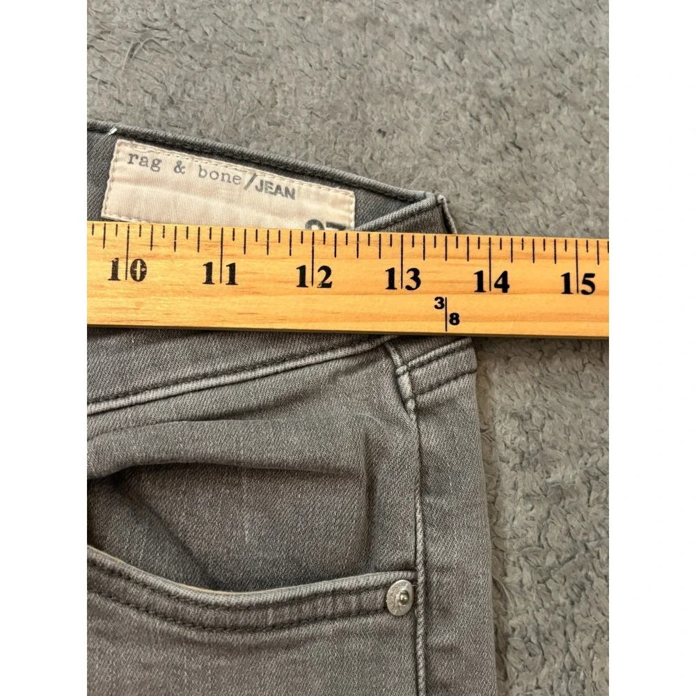 Rag & Bone Skinny Jeans Womens 27 Light Wash Gray Stretch Denim Casual Chic
